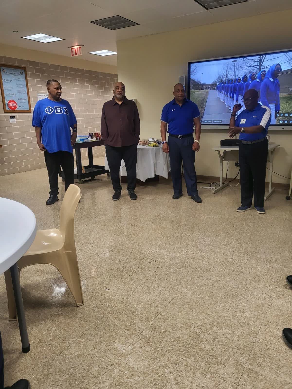 Brothers at a chapter meeting