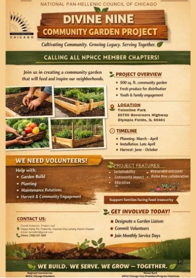 Divine Nine Community Garden Project flyer