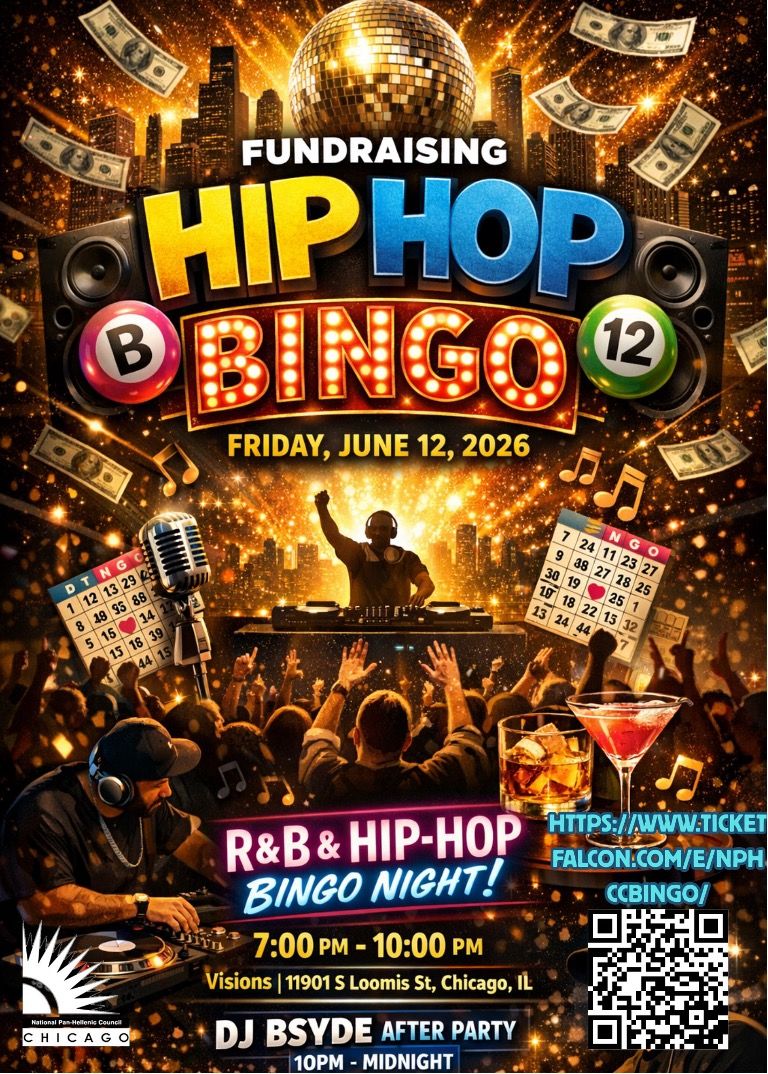 Hip Hop Bingo fundraiser flyer