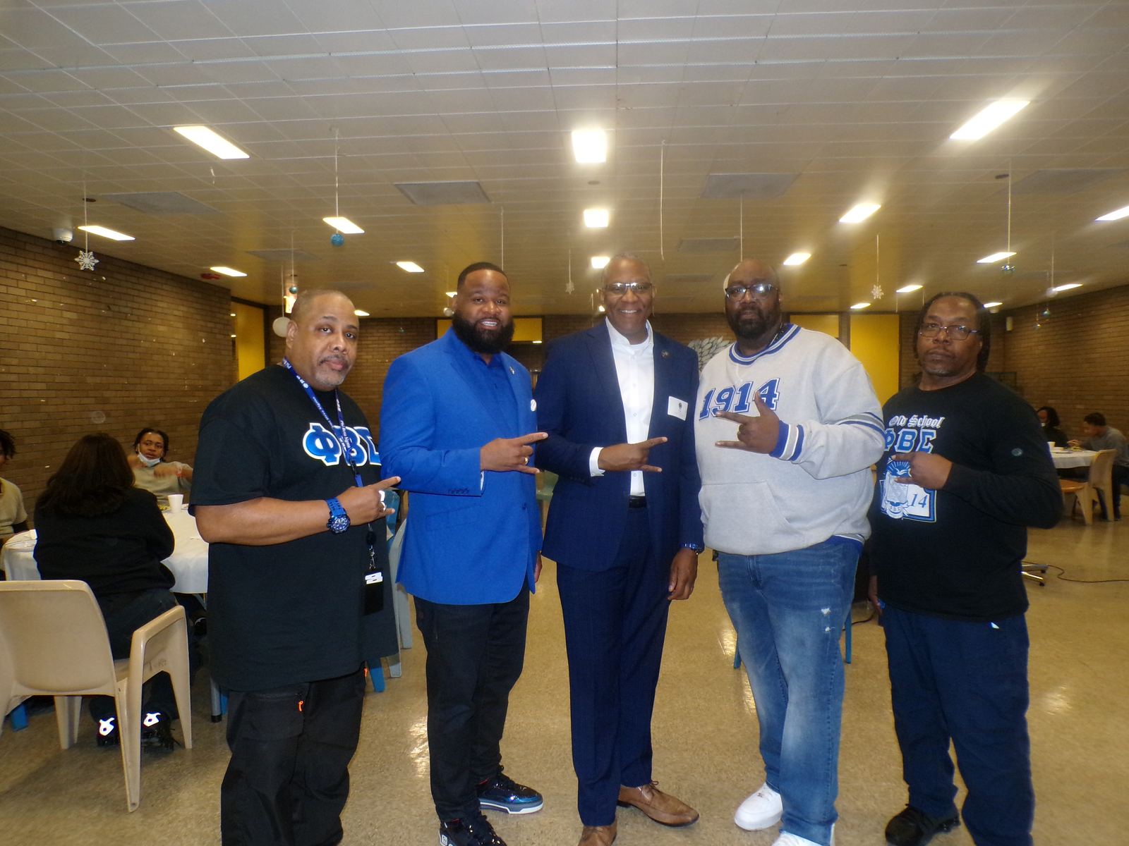 Brothers gathered at a chapter event